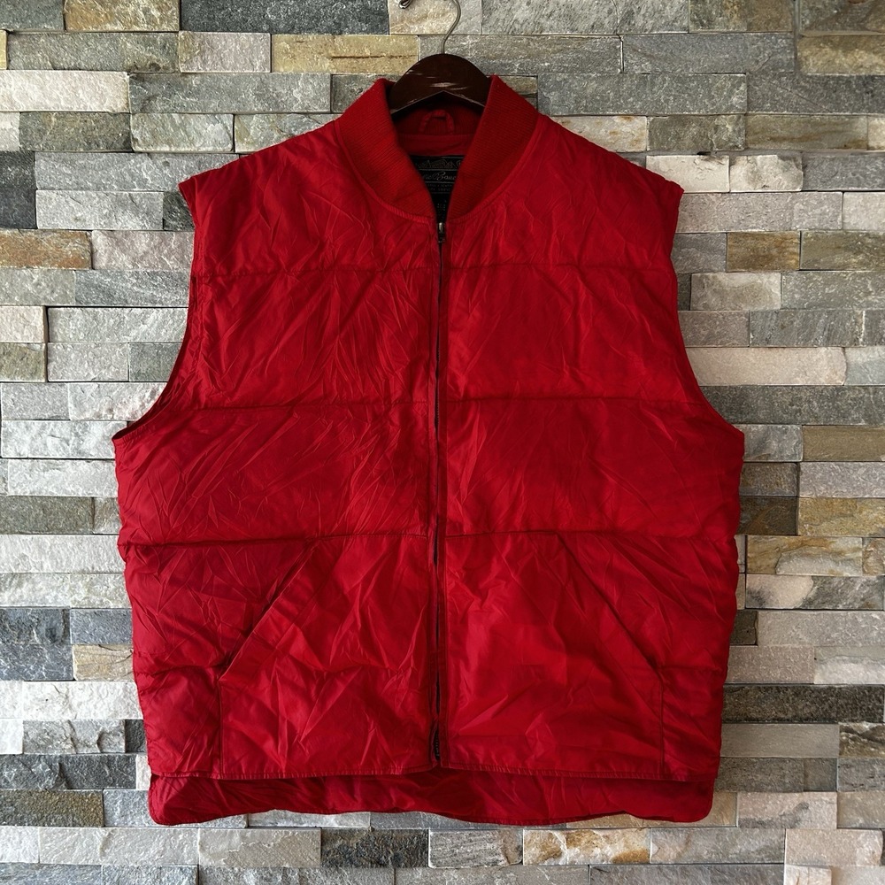 Vintage Eddie Bauer Goose Down Best Red 90s Mens Large Quilted